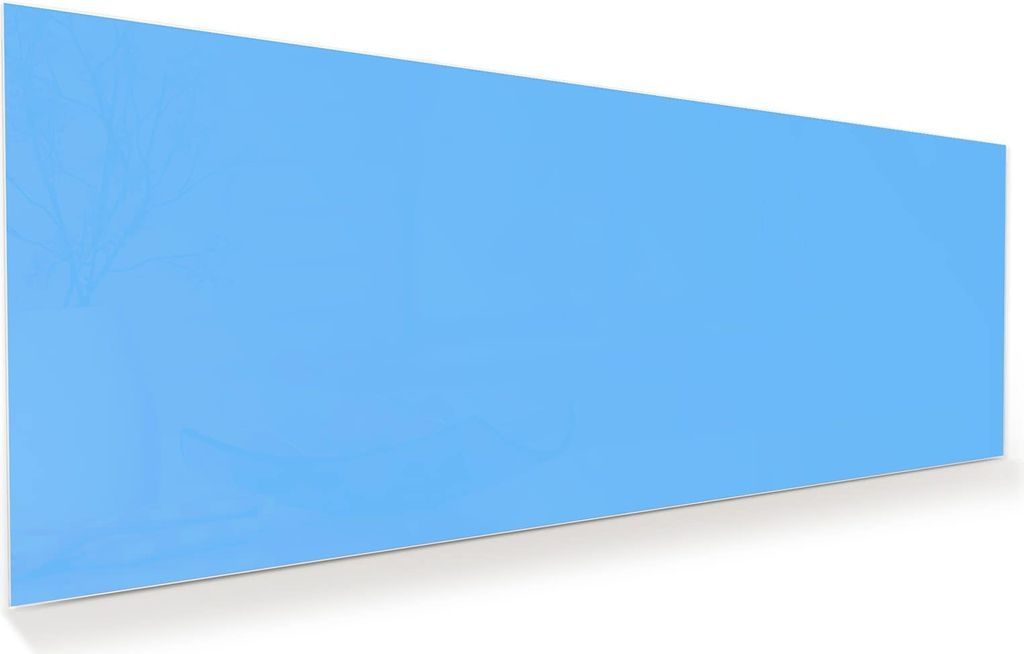 Glasbild 150x60cm in XXL für Wohnzimmer, Schlafzimmer Motiv Himmelblauer Hintergrund