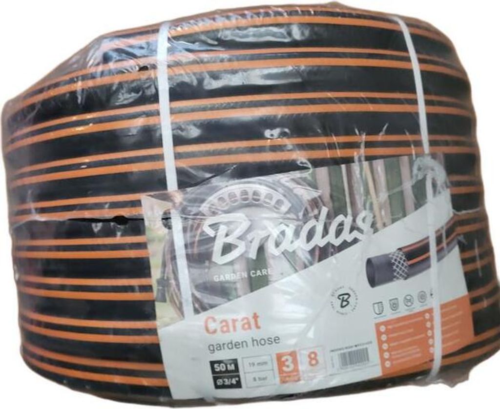 Bradas Gartenschlauch CARAT 3/4" schwarz / orange 50 m Produktbild 