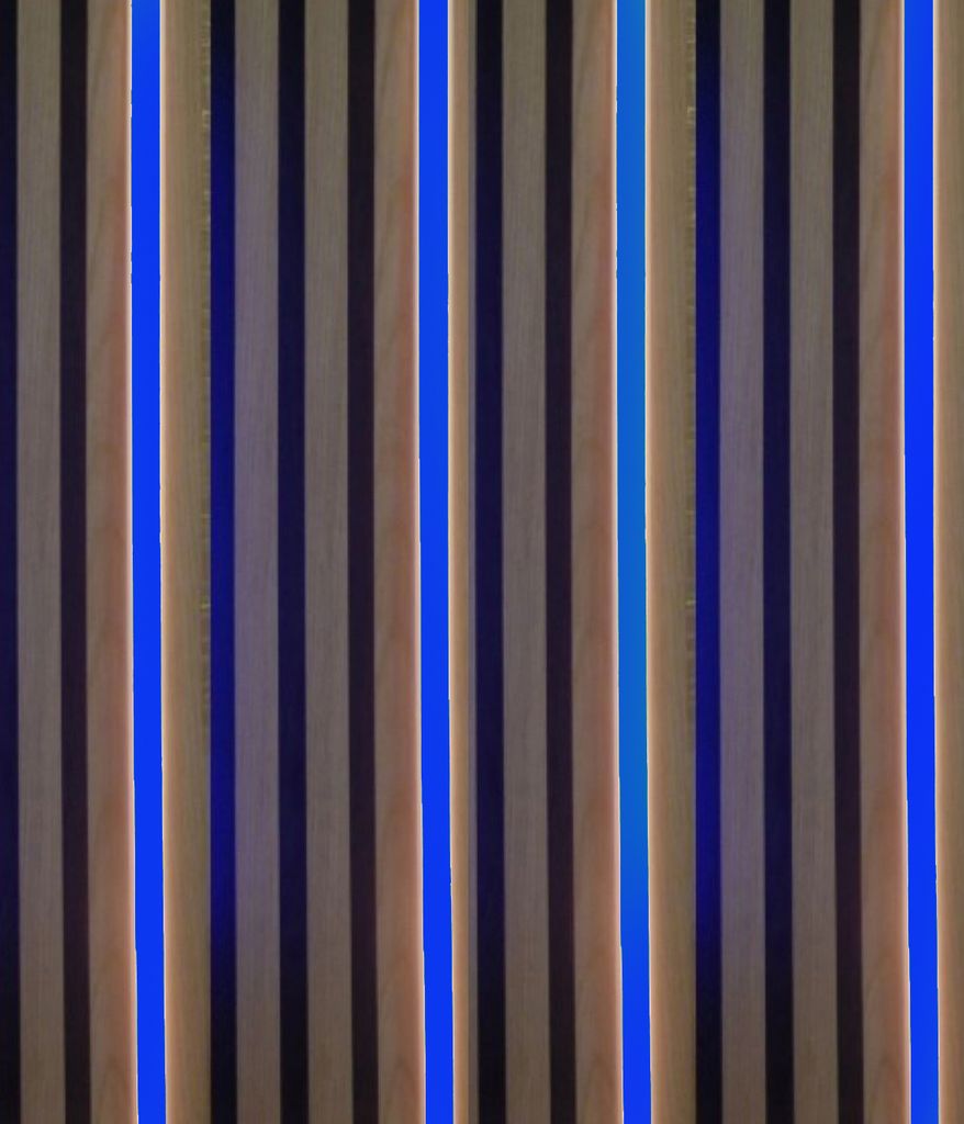 3791 LED Leuchte Kunststoff Schiene-schwarz 4x50cm Netzteil BLAU