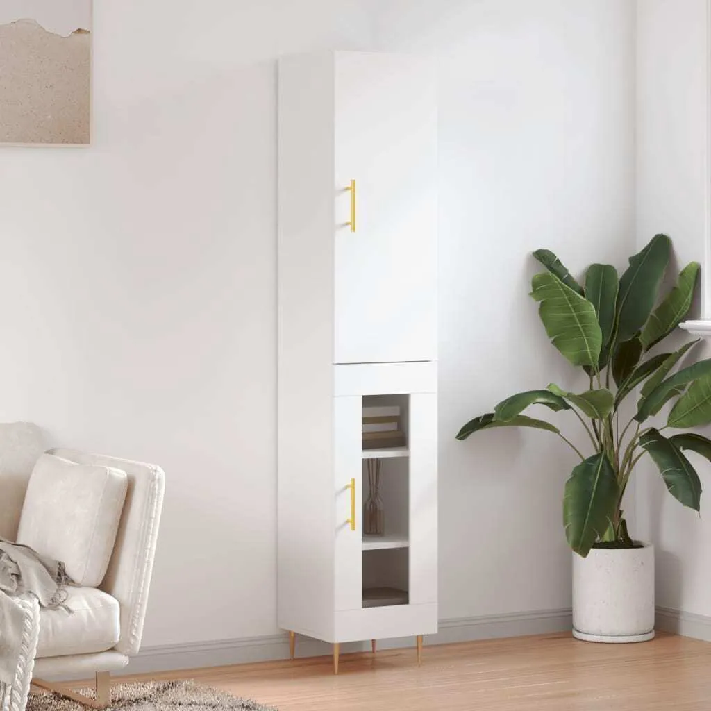 Vetrinetta Bianca Octo4930251 per Casa - Mobile in Legno 180 cm