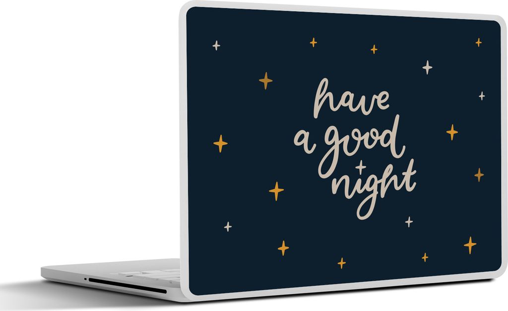 MuchoWow Laptop Aufkleber Sticker Cover Zitate - Sprichwörter - Kinder - Eine gute Nacht - Kinder - Baby 30x21 cm - Sticker für Laptop - Selbst...