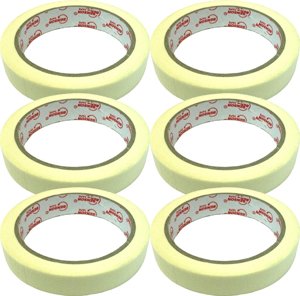 6x Malerkrepp Kreppband 18mm Klebeband Abdeckband Malerband Produktbild 
