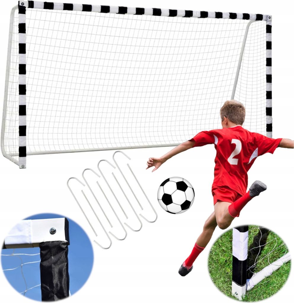 Ekspand | Fußballtor XXL - 300x200 cm - Metall - Wetterfest - Schneller Aufbau - Hohe Stabilität