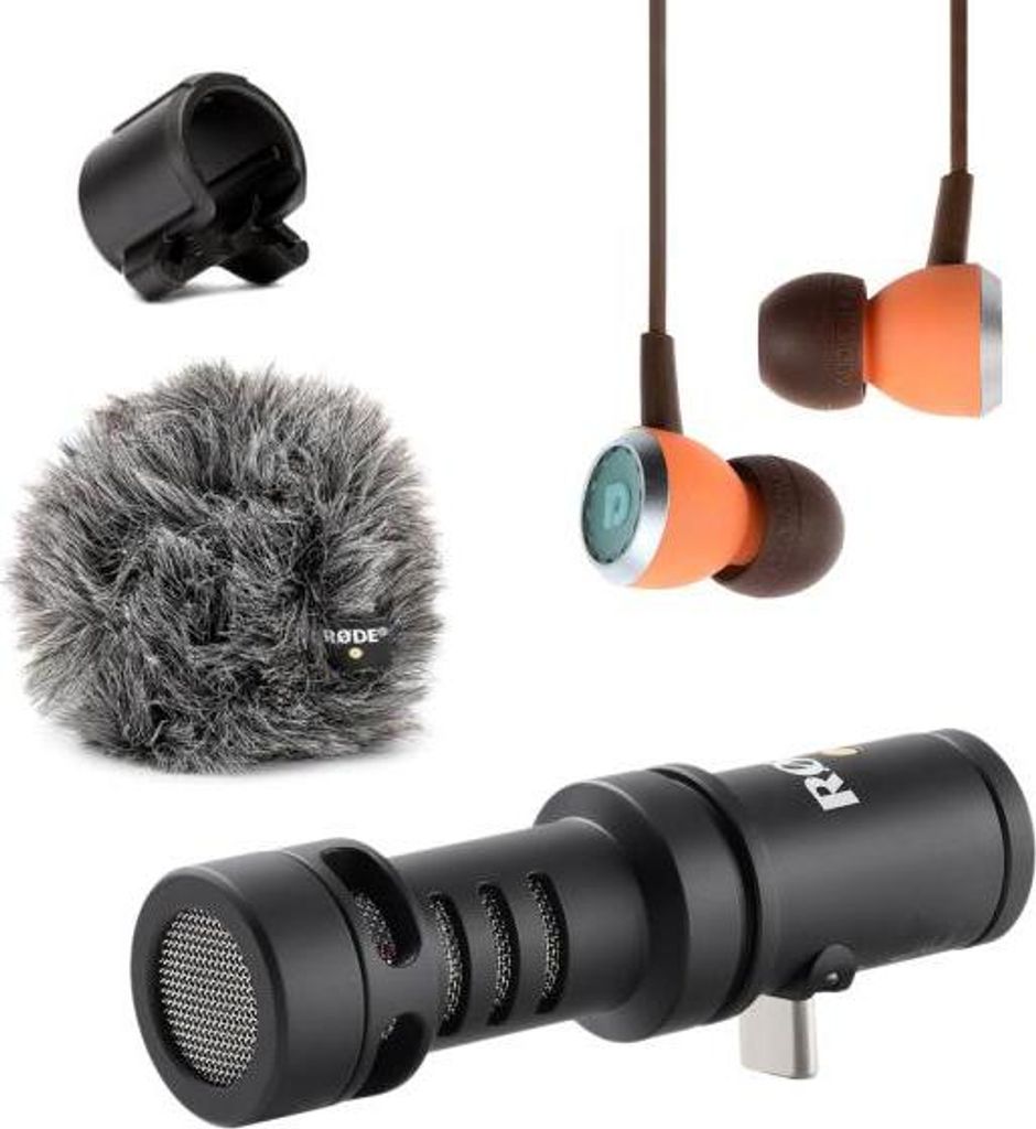 Rode Mikrofon Videomic Me-C+ für iOS und Android mit Ohrhörer