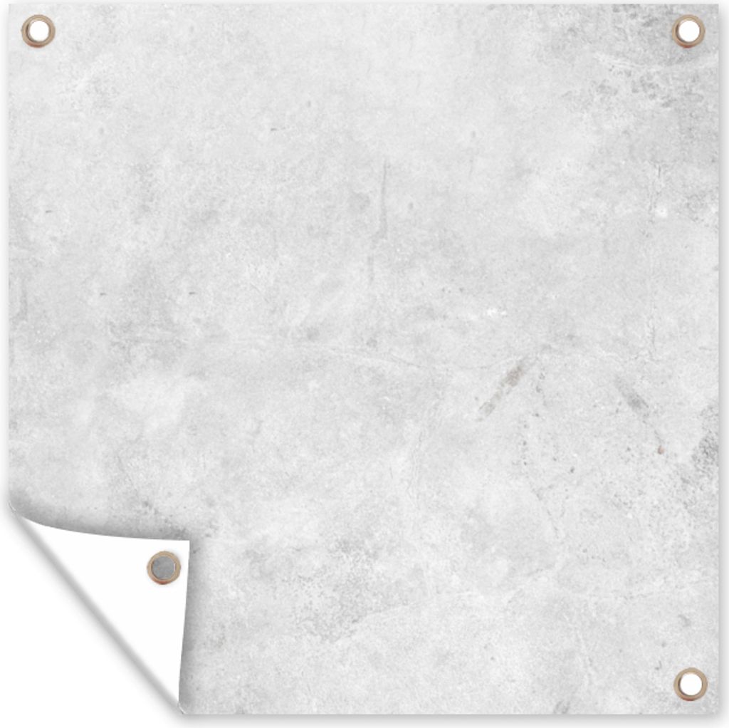 MuchoWow 50x50 cm Outdoor-Poster Gartendeko Sichtschutz Garten Poster für den Garten Marmor - Textur - Grau - Marmoroptik