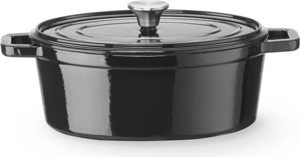 Casseruola Ghisa Smaltata HENDI 4,4L Nera - Il Sapore della Lentezza