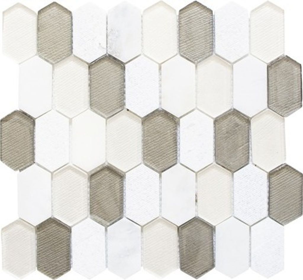 Glasmosaik XCM IN69 mix beige 30,5x29,5 cm