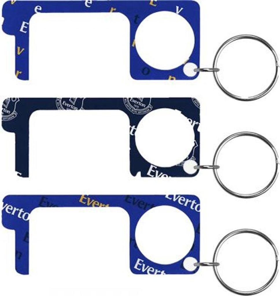 Everton FC - Berührungsloser Schlüsselanhänger (3er-Pack) BS6385 (Einheitsgröße) (Blau/Dunkelblau/Hellblau)