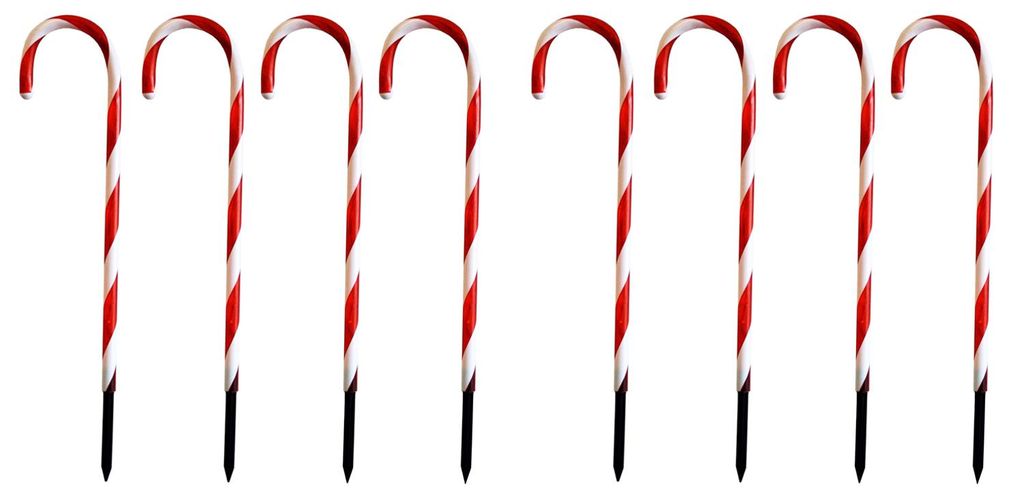 8er Set LED-Gartenleuchtstäbe Zuckerstange Produktbild 