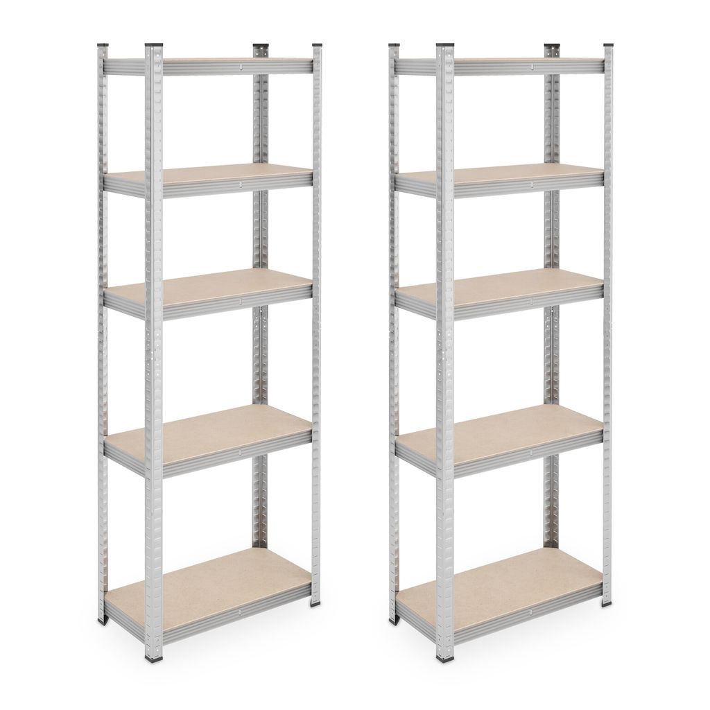 Relaxdays Schwerlastregal 2er Set, HxBxT: 180x60x30 cm, 500 Produktbild 