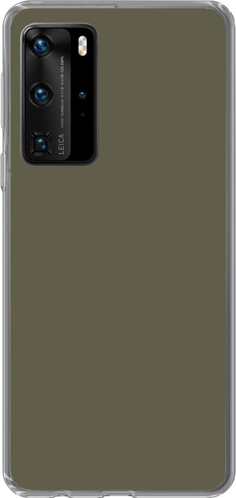 MuchoWow Handyhülle Schutzhülle Hülle für Telefoonhoesje Huawei P40 Pro Grau - Warm - Herbst Silikon Softcase Handy Hülle - Schutz