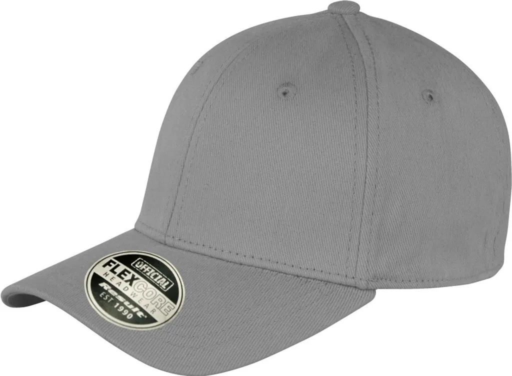 Result Kansas Flex Grigio BC4244 Pack 2 - Cappellino Fitted S/M