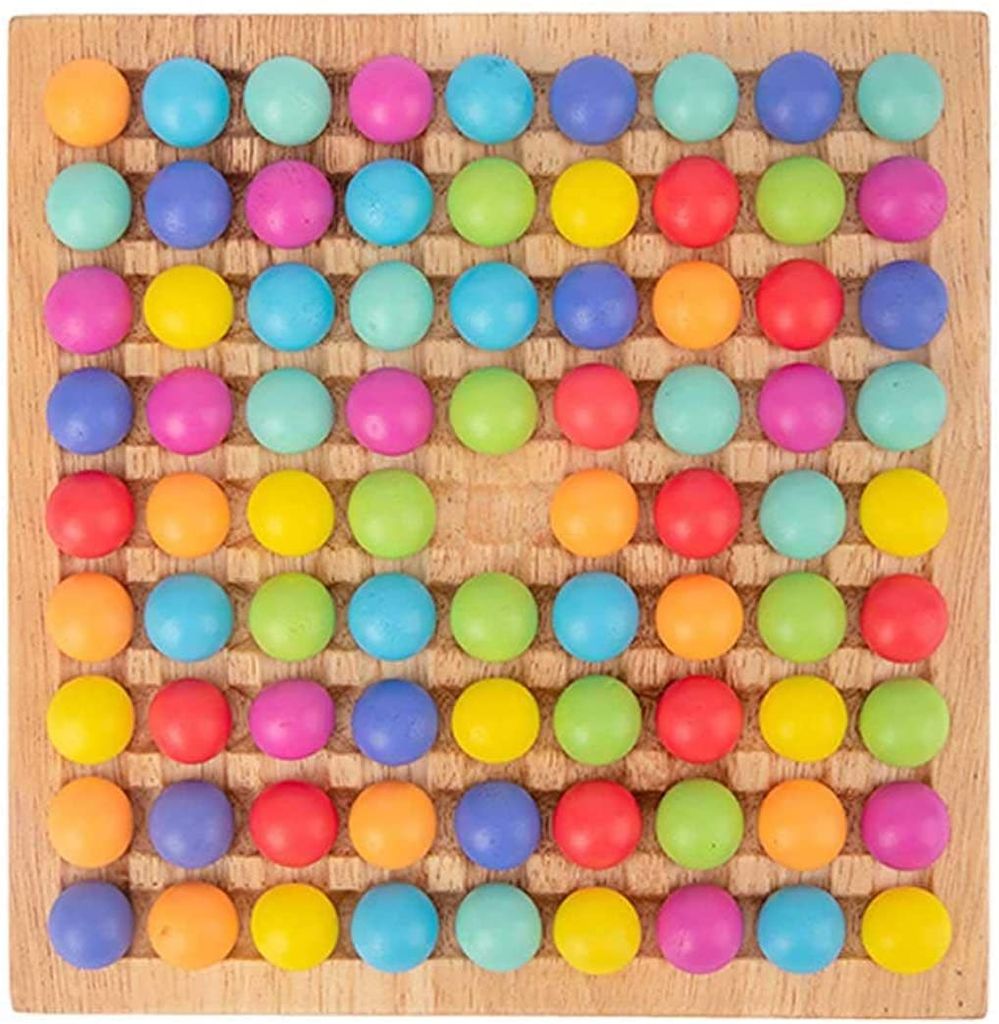 Regenbogen Clip Perlen Puzzle Brettspiele Holz Clip Beads Brettspiel Spiel