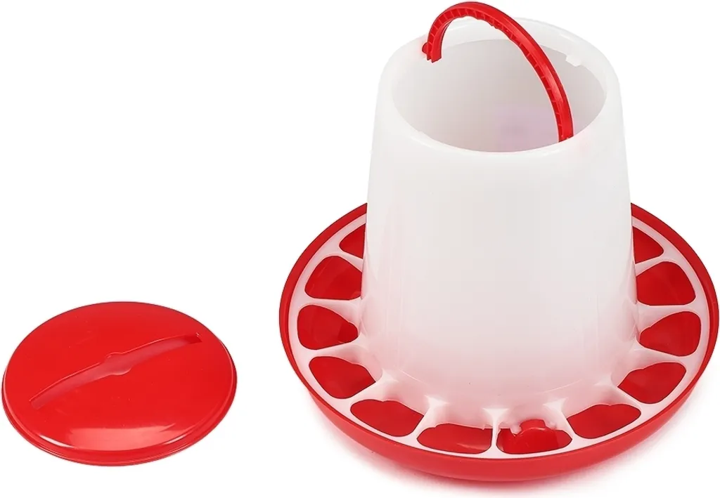 Kit Alimentazione Pollame 3kg/3L: Mangiatoia + Abbeveratoio Automatico - 4