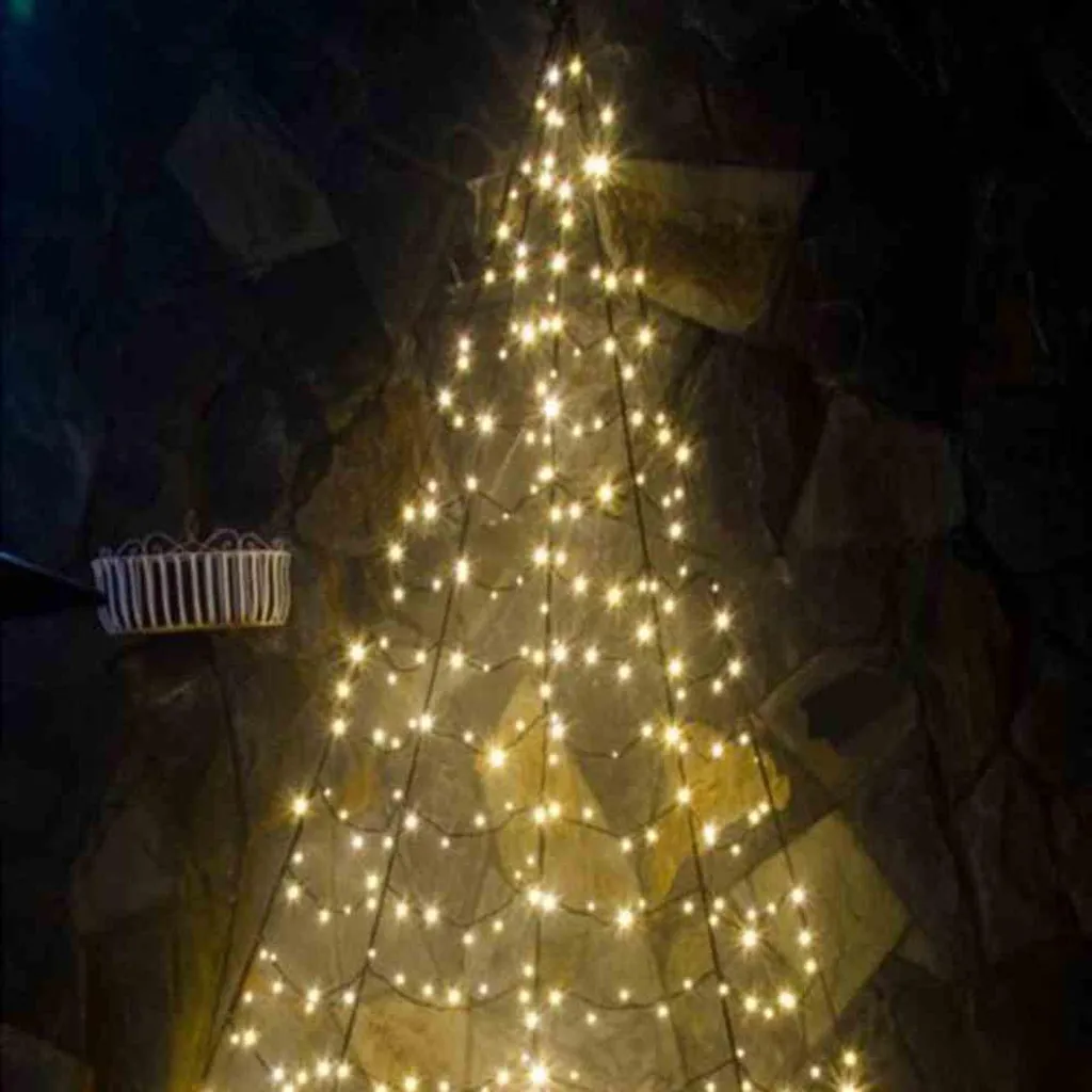 Sapin mural 200cm anti-encombrement Galaxy LED - 200 LED blanc chaud - 6