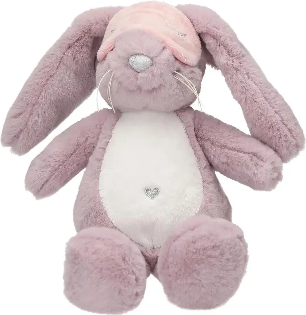Fini les pleurs au coucher avec le Lapin violet Princess Mimi et son masque