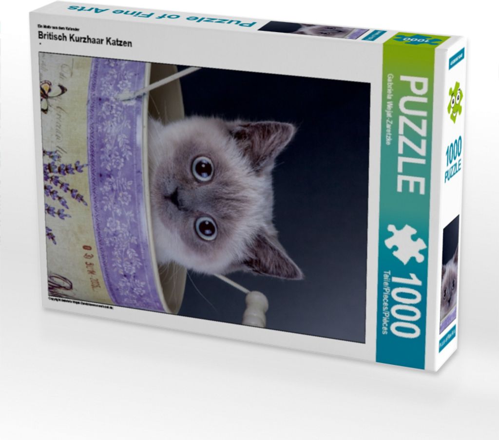 Calvendo Ein Motiv aus dem Kalender Britisch Kurzhaar Katzen 1000 Teile Puzzle hoch 480x640mm, Wejat-Zaretzke Gabriela; 7274737