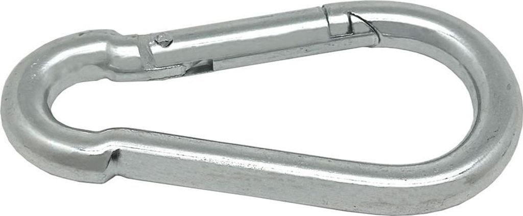 Feuerwehrkarabiner ohne Schloss, Msq01, Verzinkter Stahl, 7 x 70 mm. 2 Stück