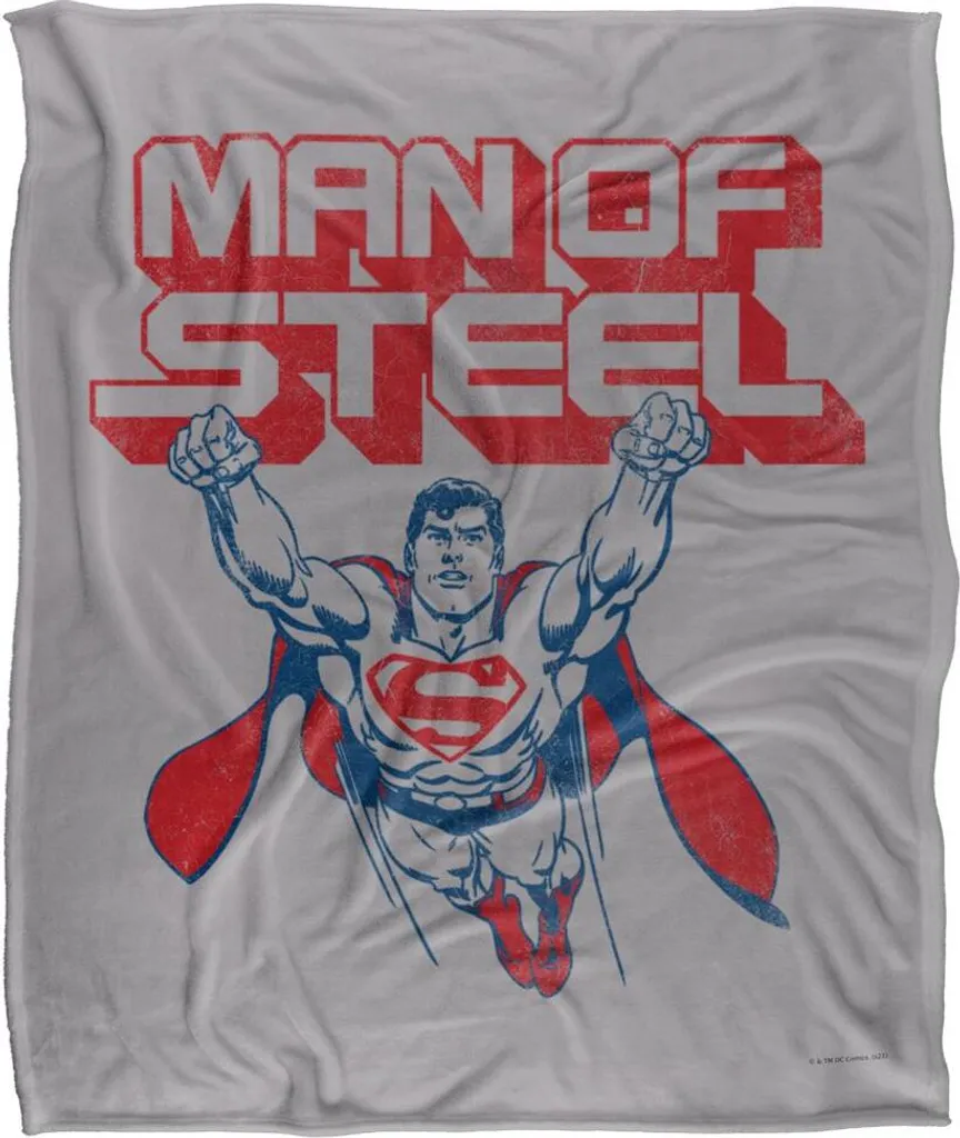 Couverture Superman pour Soirée Cinéma - Plaid Man Of Steel TV18677 Confort