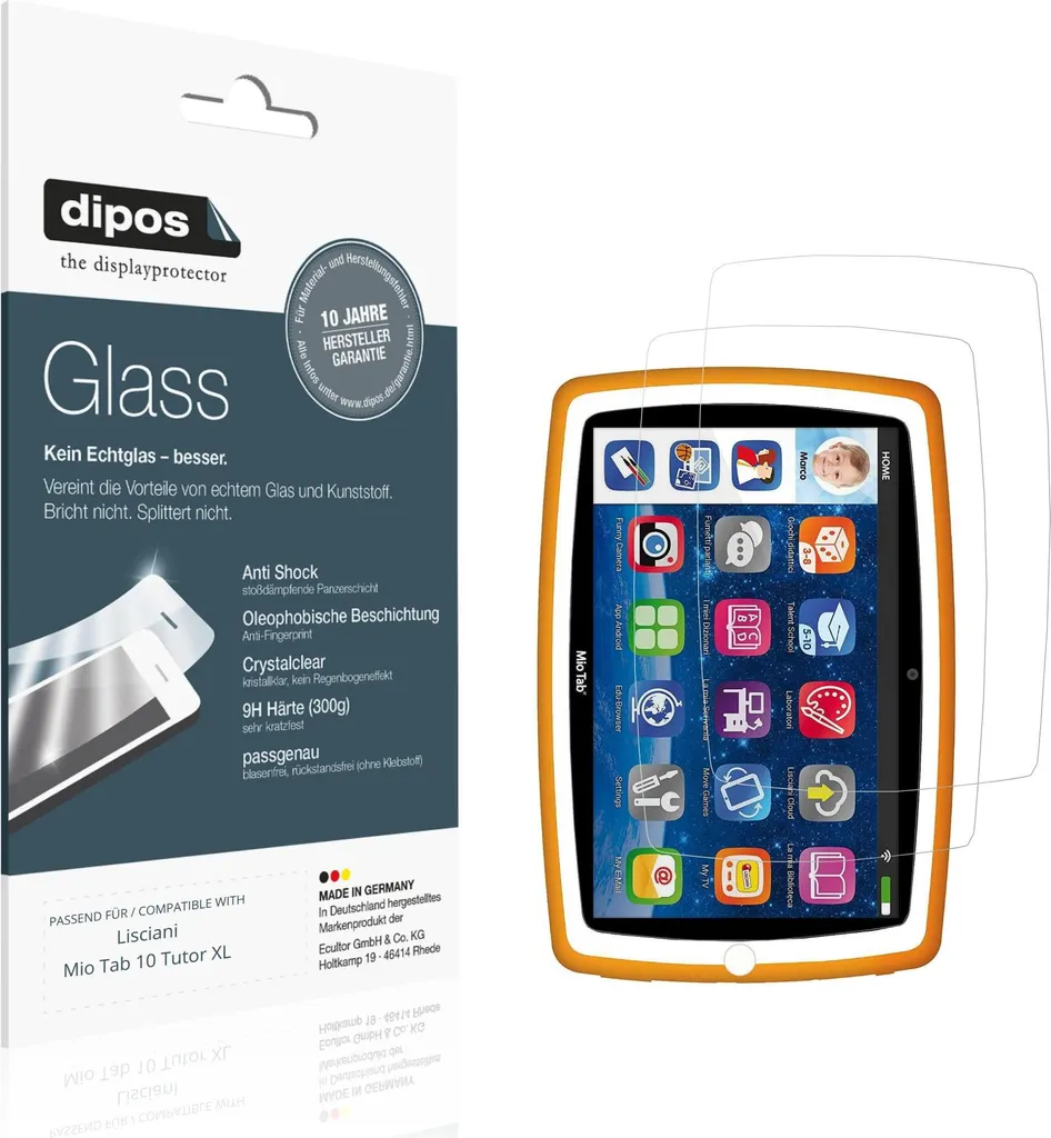 Film de Protection Écran pour Lisciani Mio Tab 10 Tutor XL Pack de 2