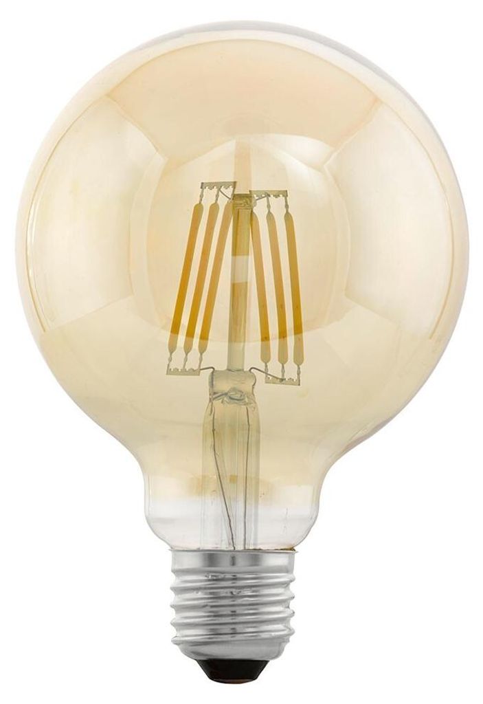 A close-up studio shot of a single LED light bulb.