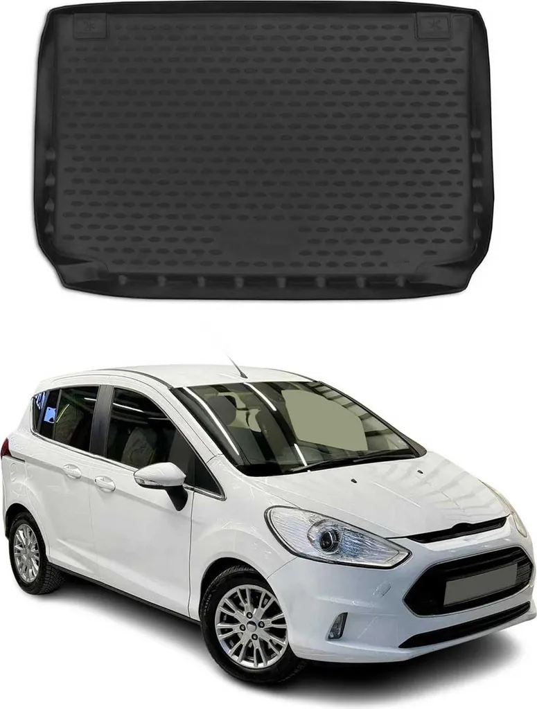 Tappetino Baule FROGUM DryZone Per Ford S-Max II 2014-2023 – Gomma TPE, Bordo Alto 3,5 Cm, Antiscivolo E Riciclato