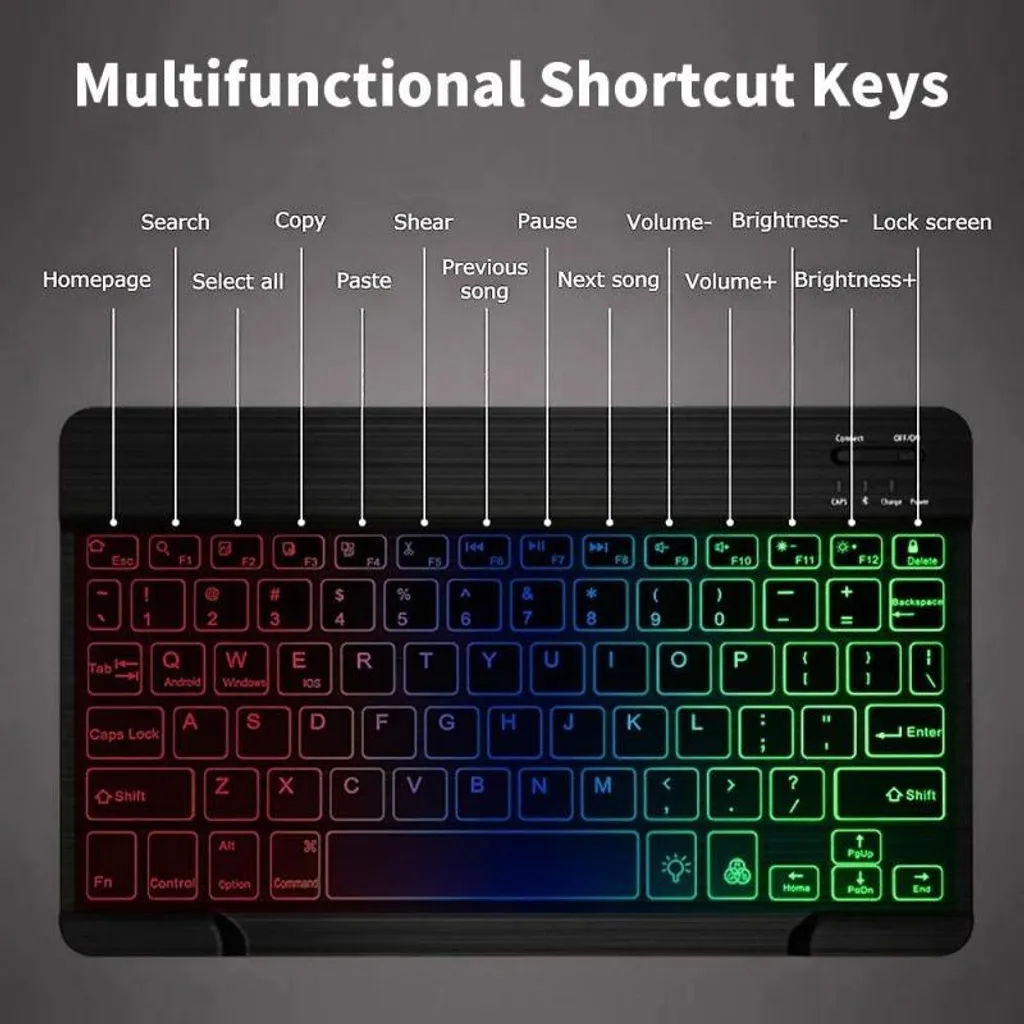 Clavier Bluetooth rétroéclairé et étui rotatif pour iPad Air 4/5 10.9 - 5