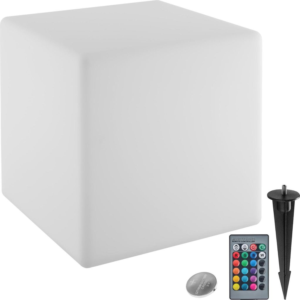 Lampe cube LUMINOUS CUBE avec ampoule LED et télécommande - Image du produit 
