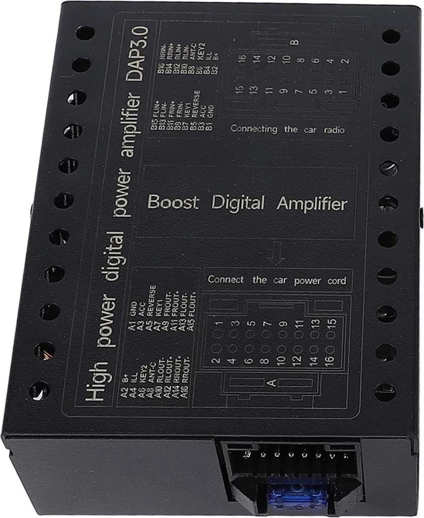 Ampli audio voiture avec boîtier DSP stable Classe AB pour système 12V