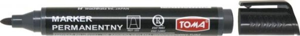 TOMA permanent round black marker p12, Preis pro 1Stk. Produktbild 