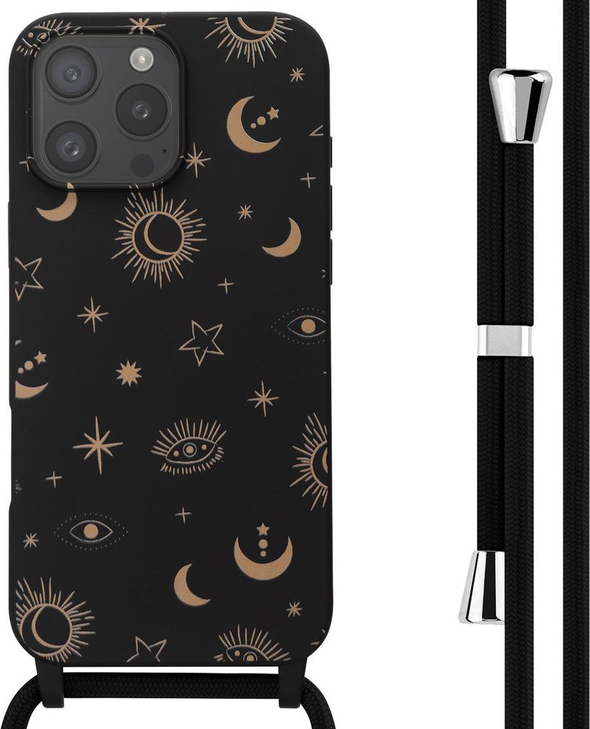 imoshion SilikonHülle design mit Band iPhone 16 Pro Max - Sky Black