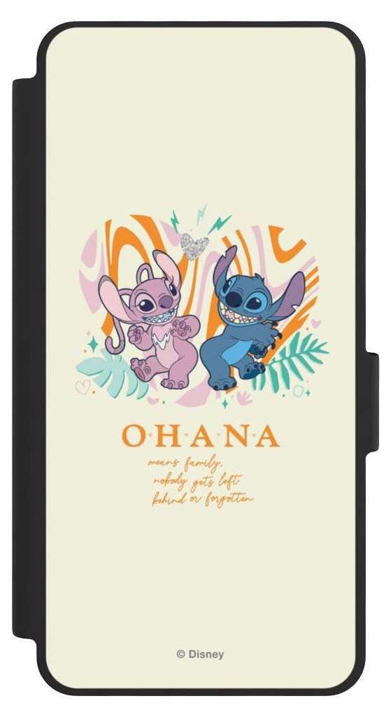 NIVOCASE Klapphülle für Samsung Galaxy S26 Handyhülle aus Kunst Leder NIVOflip schwarz Disney Offizielles Lizenzprodukt Lilo & Stitch