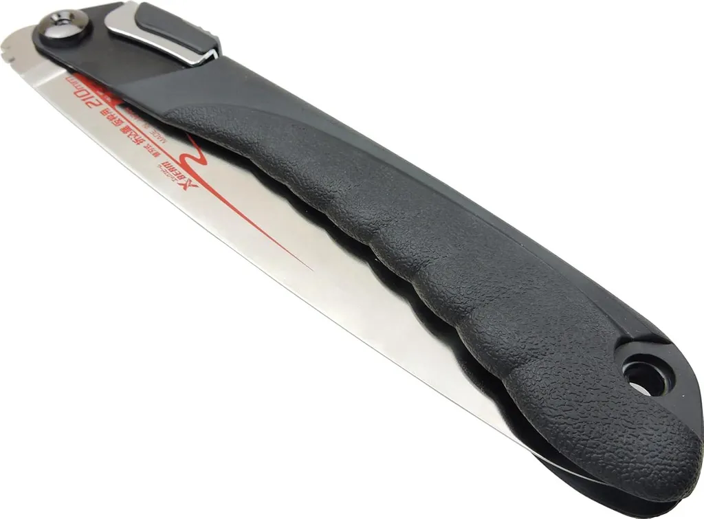 Scie à élaguer pliable 210 mm avec lame chromée et denture triple biseau