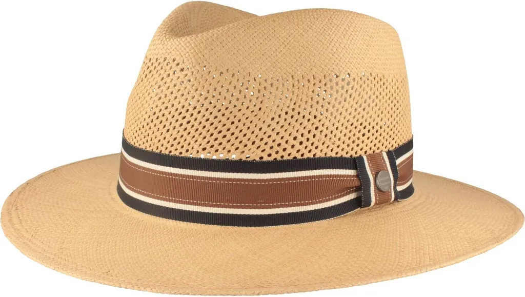 Cappello panama a rete originale con fascia a coste di Hut-Breiter