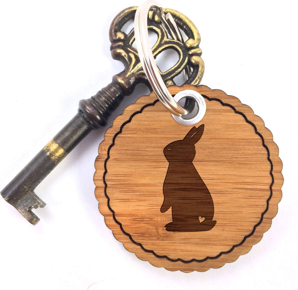 Mr. & Mrs. Panda Schlüsselanhänger Kaninchen Hase - Geschenk, anhänger schlüssel, Taschenanhänger, Häschen, Löwenzahn, Haustier, Zahm, Holz,...