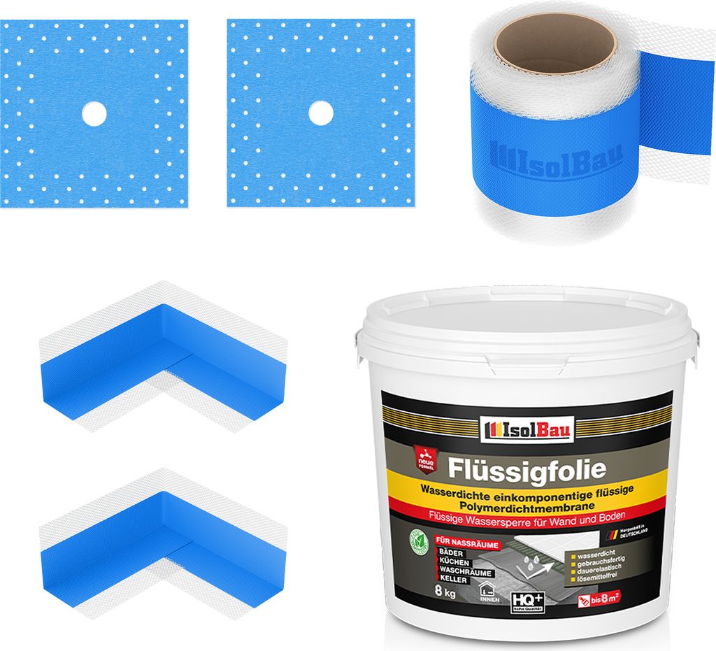 Isolbau Dicht-Set - Inkl. 1x Flüssigfolie (8 kg), 1x Produktbild 