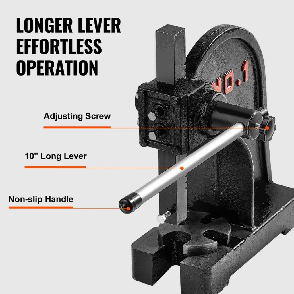 Presse manuelle à crémaillère SM® 1t pour découpage et assemblage Pro