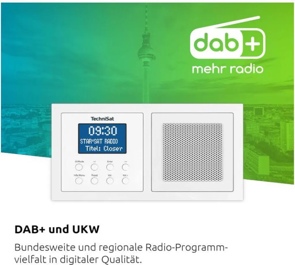 Solution audio discrète Technisat DigitRadio UP 1 radio murale DAB+ - 19