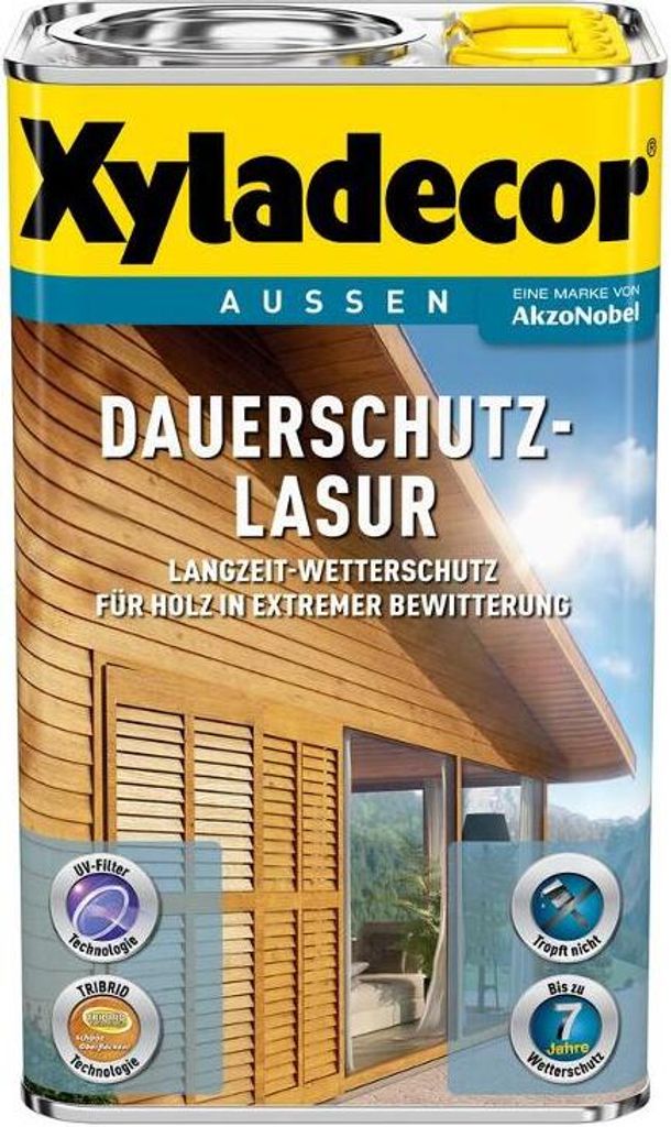 Xyladecor Dauerschutz-Lasur, Fertig gemischt, 12 m²/L, 4 l Produktbild 
