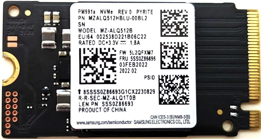SSD M.2 PCIe 3.0 Lenovo 512 Go pour éliminer les lenteurs de votre système