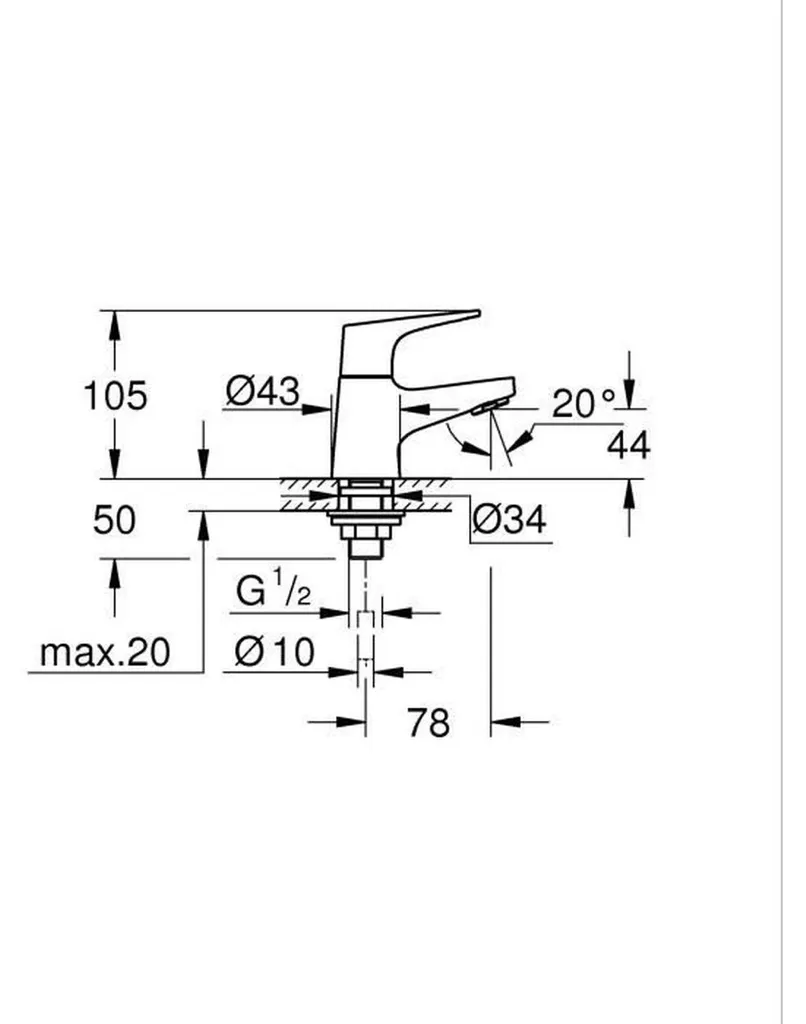 Robinet Quickfix Grohe Start Flow Chrome - Installation Facile et Rapide