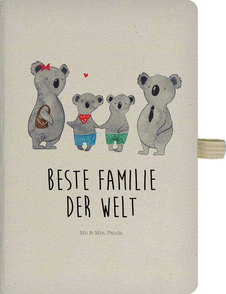 Mr. & Mrs. Panda notizbuch Koala Familie zwei - Transparent - Geschenk, Skizzenbuch, Koalabär, Familienleben, Kladde, Adressbuch, Journal, Muttert...