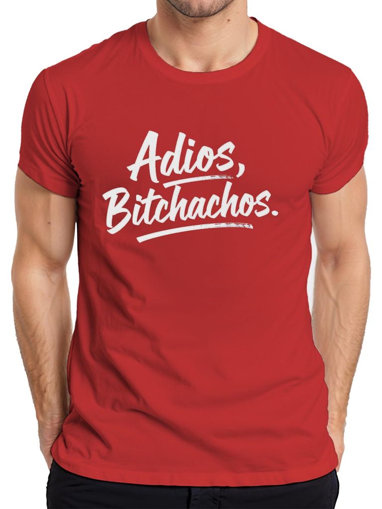 Adios Bitchachos lustig sarkastisch Abschied Geschenk Urlaub Herren T-Shirt, Rot, M