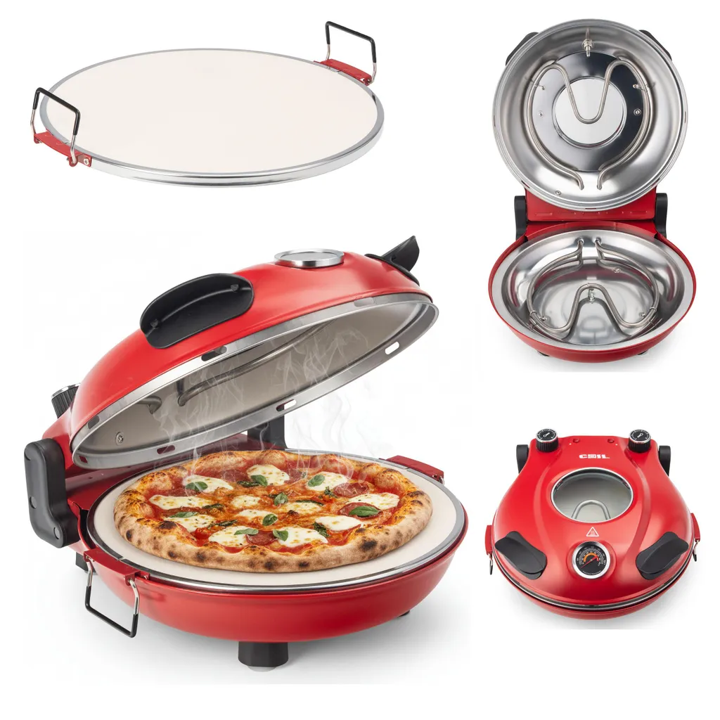 Macchina Pizza Casa 1200W - Forno Pietra 31cm Elettrico Veloce