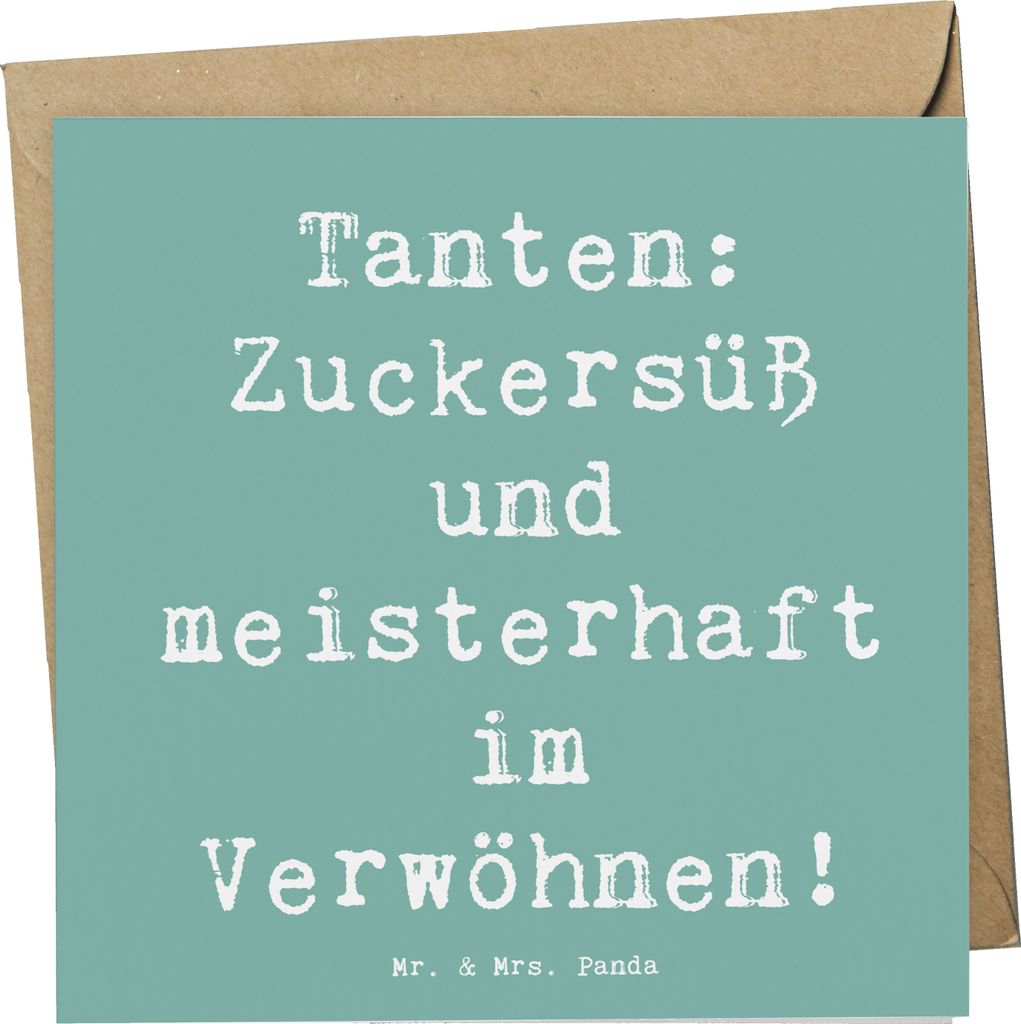 Mr. & Mrs. Panda Grußkarte Spruch Tante Zuckersüß - Produktbild 