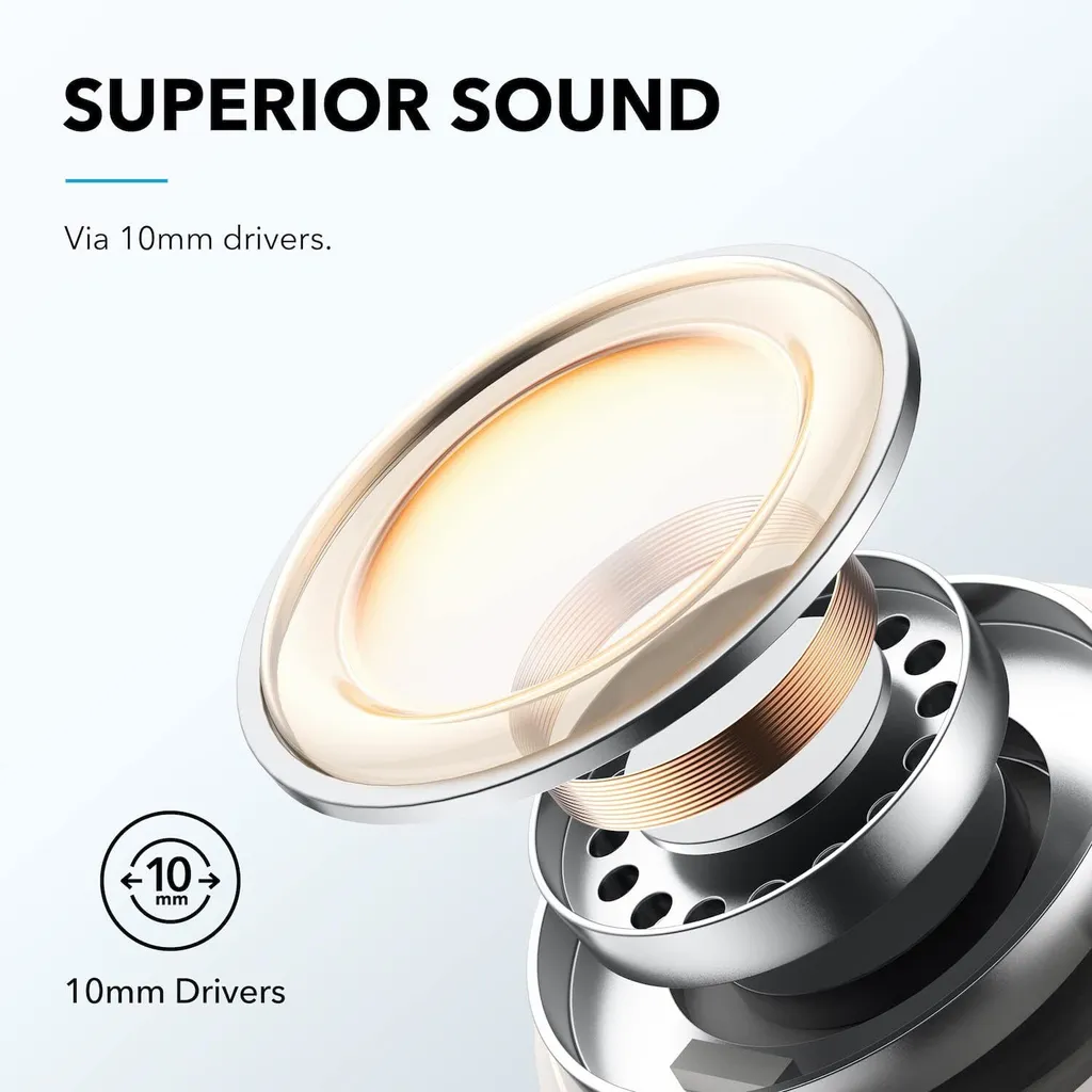 Auricolari Bluetooth 5.2 con ANC Ibrida - Driver 10mm e App Dedicata - 3