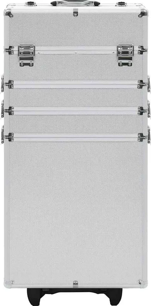Valise cosmétique aluminium argent vidaXL : finissez-en avec le désordre