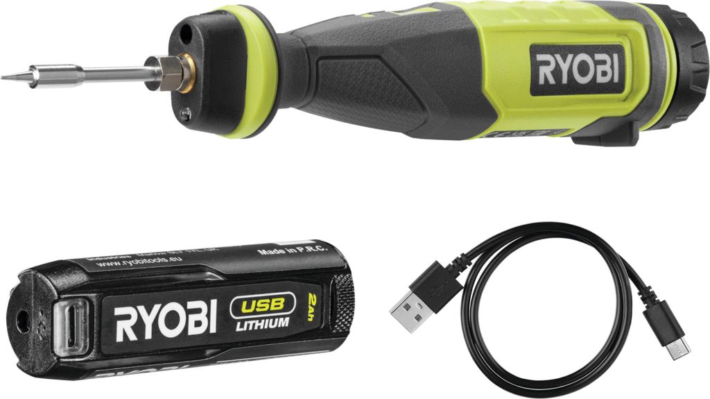 Ryobi RSI4-120G Lötkolben-Akku 4V 460°C USB-C 1x2,0Ah
