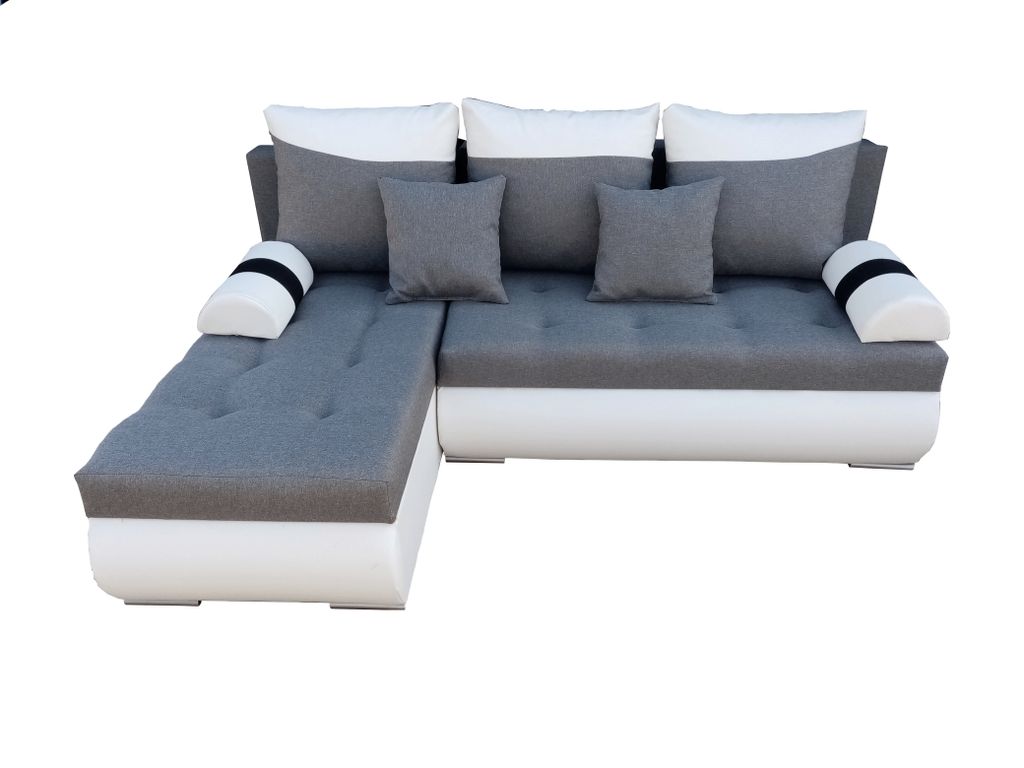 A sectional sofa with a chaise lounge, shown from a front-left diagonal angle against a white background.