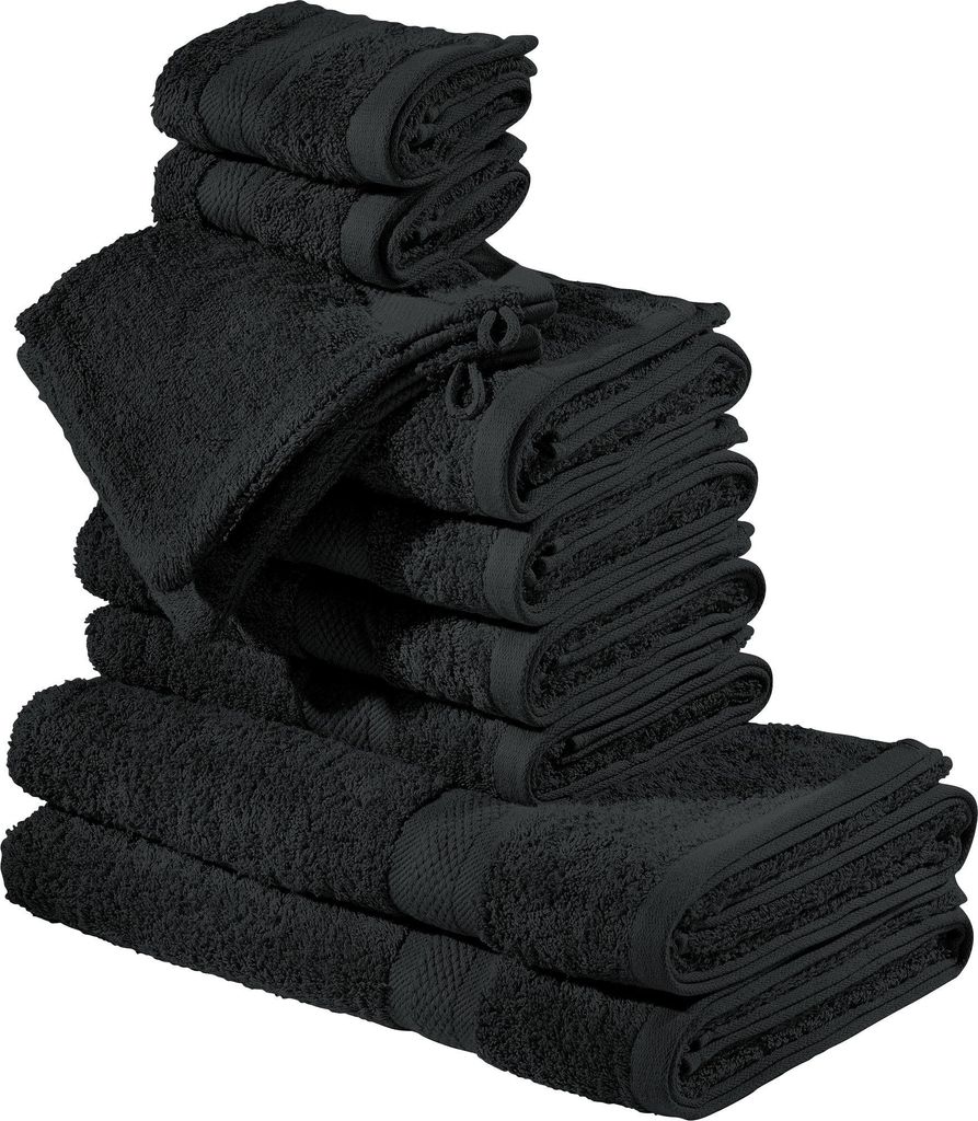 REDBEST Frottier-Set Chicago" 10-teilig schwarz OneSize" Produktbild 